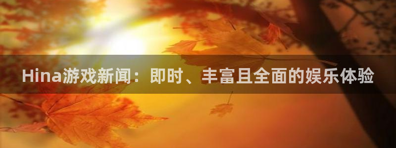 赢咖娱乐登陆地址：Hina游戏新闻：即时、丰富且全面的娱乐体