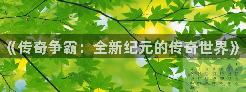 赢咖娱乐注册登录：《传奇争霸：全新纪元的传奇世界》